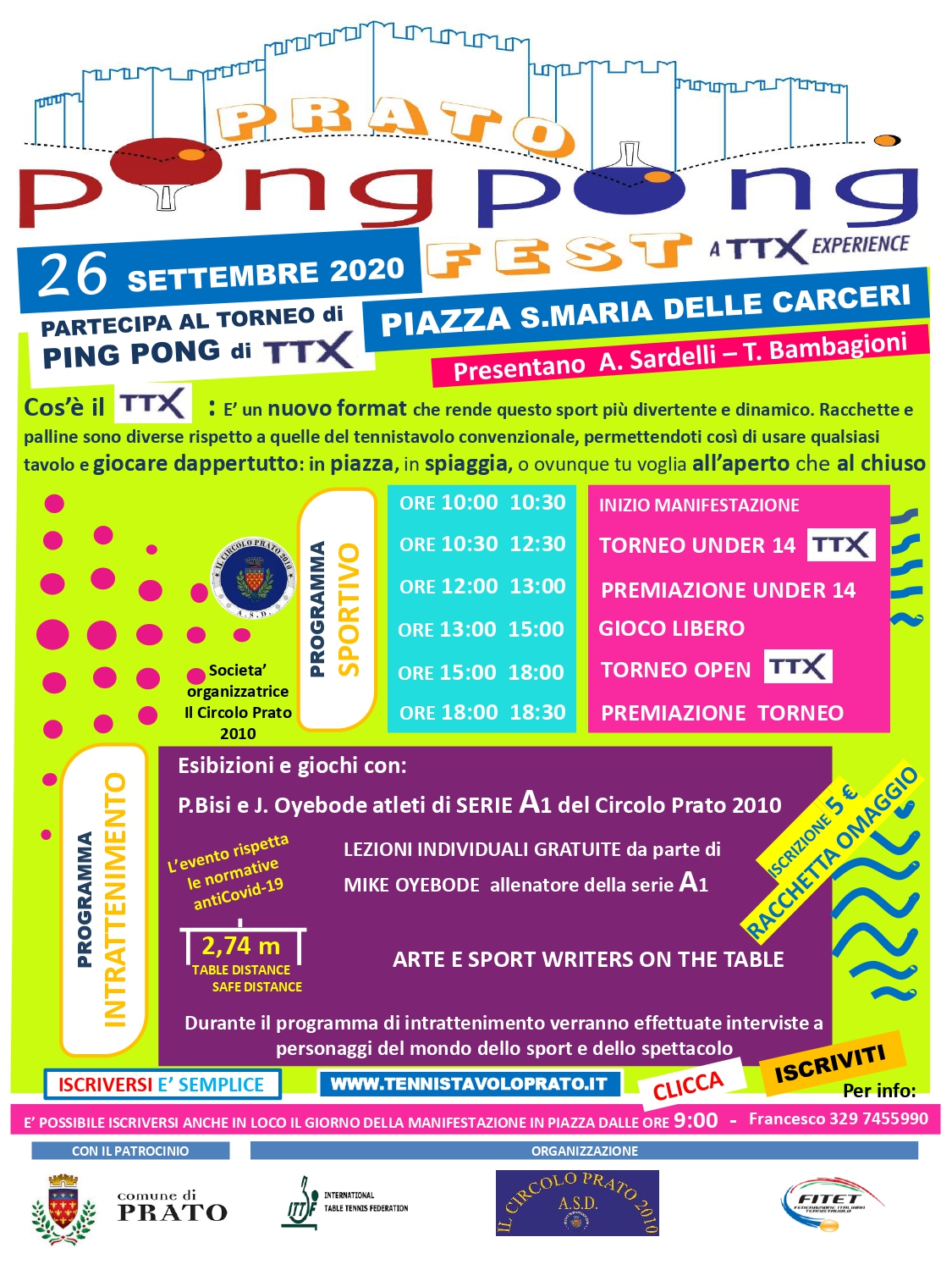 Locandina Ping Pong Fest Prato