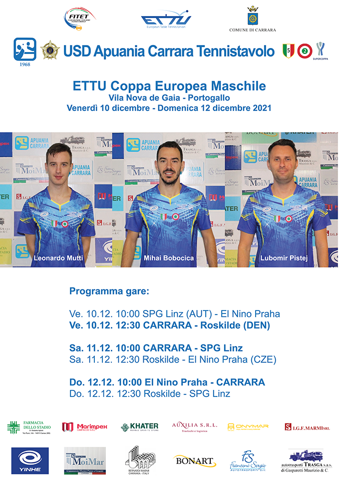 Seconda fase Coppa Ettu Porto 10 12 dicembre 21